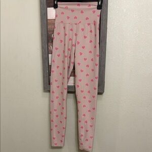 Adorable Pink Heart Patterned Woman’s Leggings